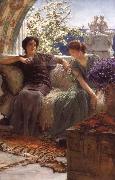 Sir Lawrence Alma-Tadema,OM.RA,RWS Unwelcome Confidence oil painting reproduction